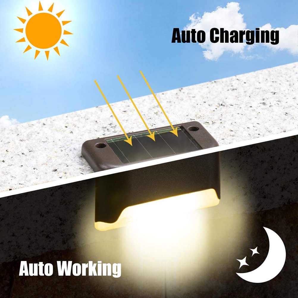 1 Đèn LED IP65 Năng Lượng Mặt Trời Chống Thấm Nước Chiếu Sáng Lối Đi Sân Vườn