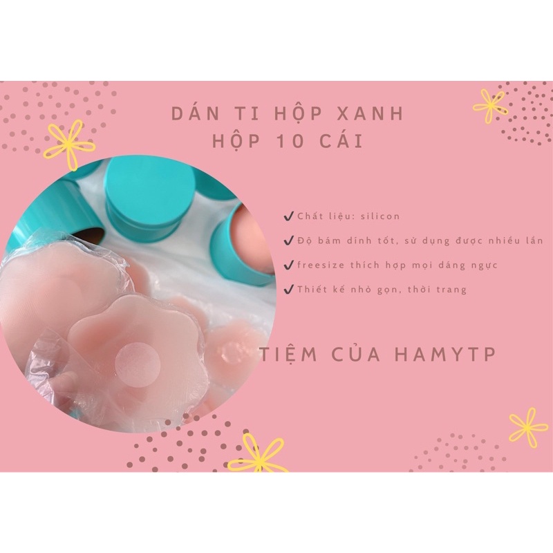 ⚡ SALE ⚡  Hộp Dán Ti - 10 Miếng Dán Ti Hình Cánh Hoa  Độ Dính Cao HAMYTP