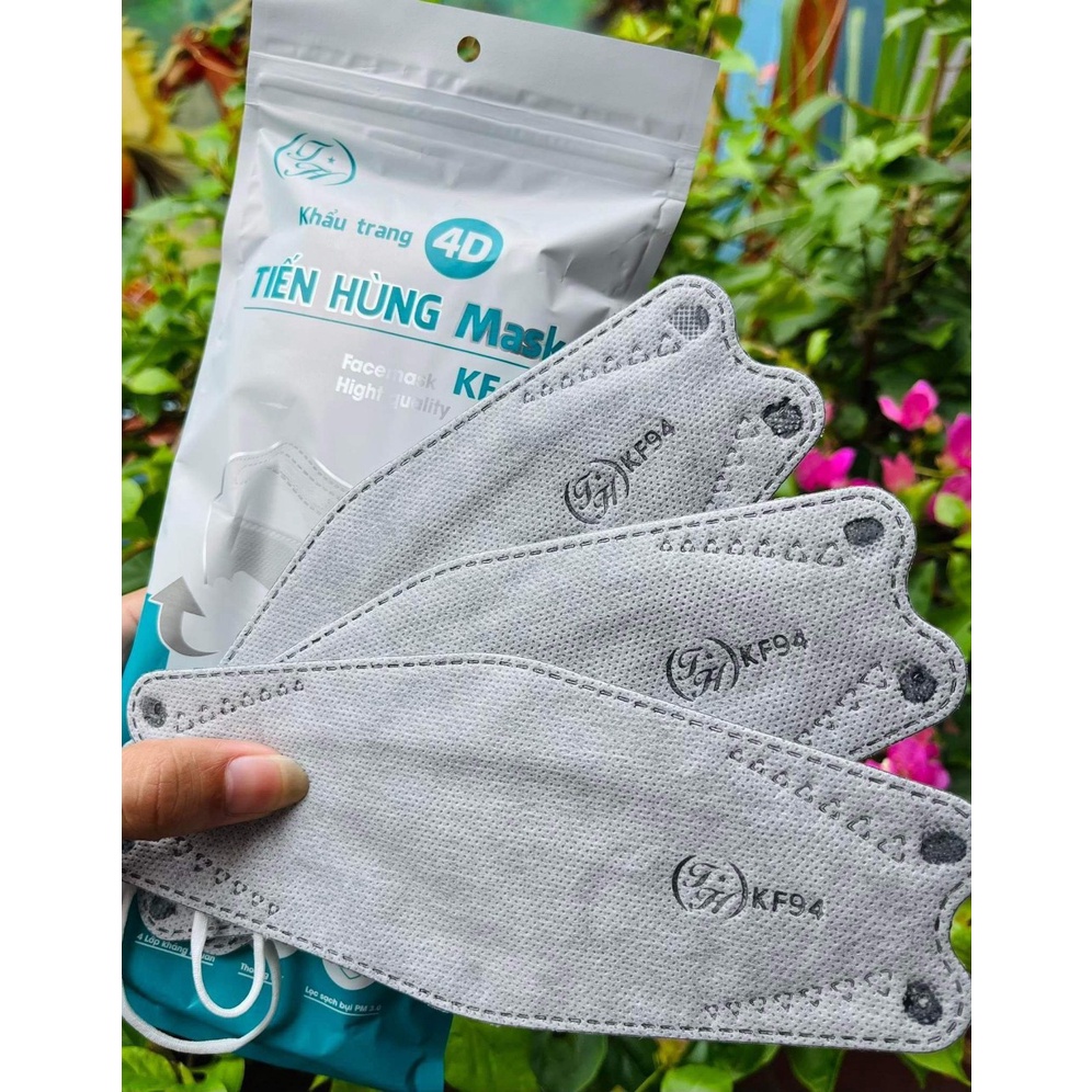 KHẨU TRANG Y TẾ 4 LỚP CÓ GIẤY KHÁNG KHUẨN -  Khẩu Trang KF94 TIẾN HÙNG combo 50 - 100 - 200 - 300