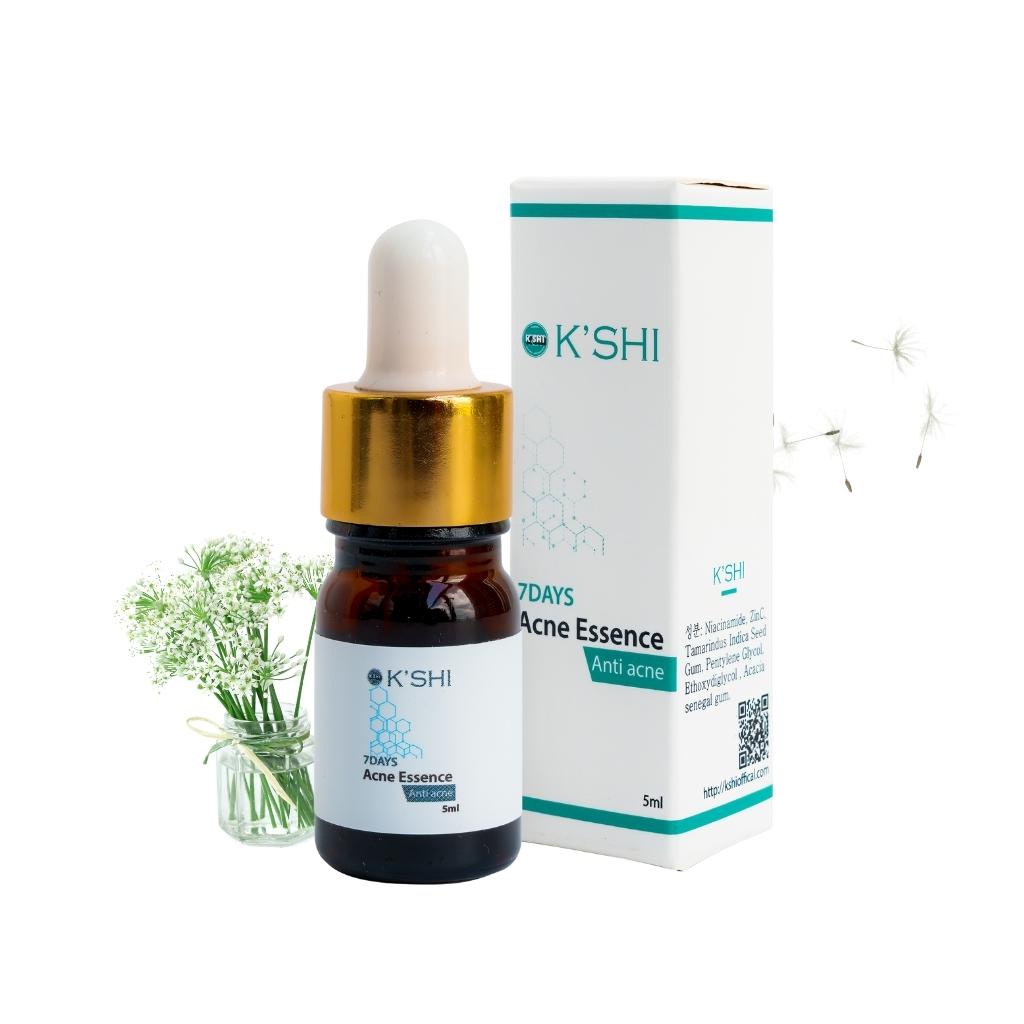 Serum Giảm mụn và thâm mụn cho nam, nữ, da dầu mụn, thu nhỏ lỗ chân lông K'shi 7Days Acne Essence Anti Acne Chính Hãng