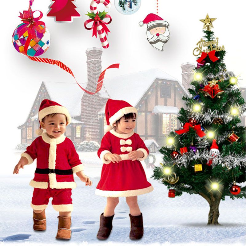 Bộ Trang Phục Hóa Trang Ông Già Noel Màu Đỏ Cho Bé