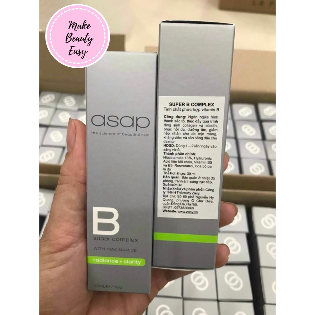 Serum Dưỡng Ẩm, Tinh Chất Cấp Ẩm, Phục Hồi Da, Asap Super B Complex