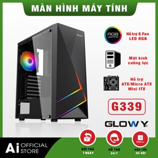  Vỏ case máy tính gaming _ Case Gloway G339 _ Hỗ trợ 6 Fan LED RGB_Mặt kính cường lực 