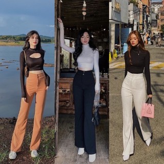 Quần ống loe 2 nút - Eva Culottes