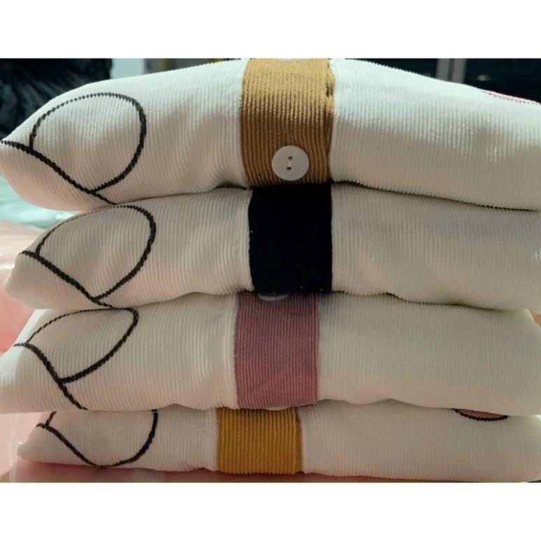Pijama pha ren ngực cho mẹ mặc sau sinh, đồ bộ bầu cho con bú Chất liệu đũi xốp dày dặn cho mùa thu đông