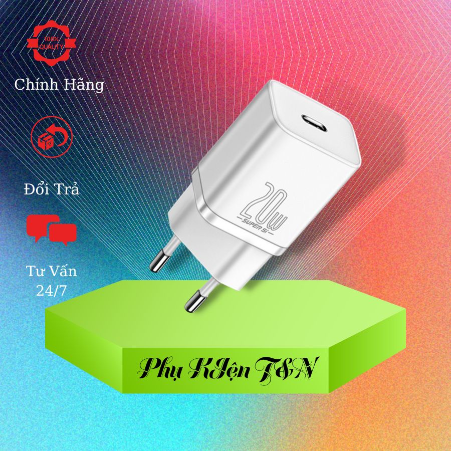 Củ Sạc Nhanh Iphone PD 20W Thương Hiệu Baseus