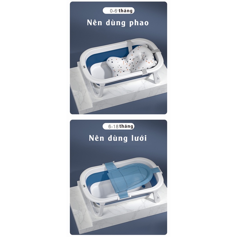 Chậu tắm, thau tắm cho bé từ sơ sinh đến 6 tuổi kèm thau/ chậu rữa mặt cho bé gấp gọn cho bé
