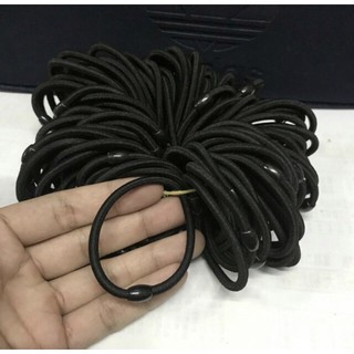 10 Dây thun cột tóc màu đen nút tròn