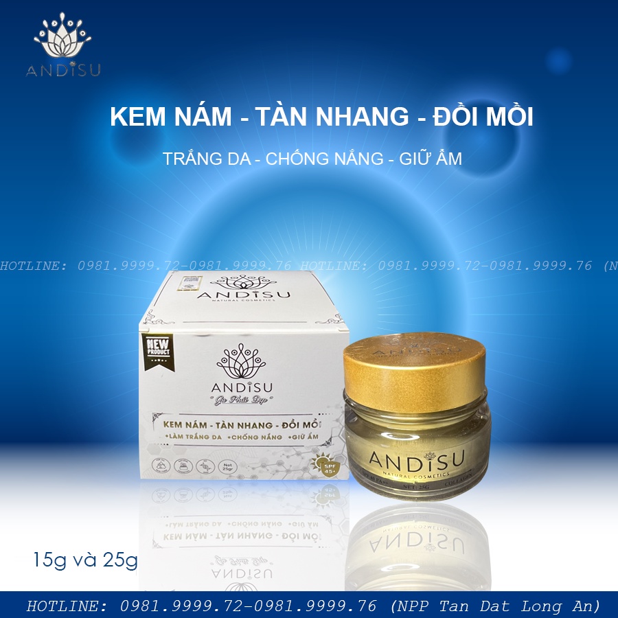 Kem Andisu nám tàn nhang đồi mồi trắng da chống nắng giữ ẩm Andisu - Mia Beauty