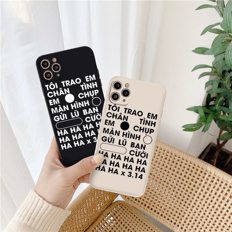 Ốp lưng iphone cạnh vuông câu nói hài hước vui nhộn BVC 6/6splus/7/7plus/8/8plus/x/xr/xs/11/12/13/14/pro/max/plus/