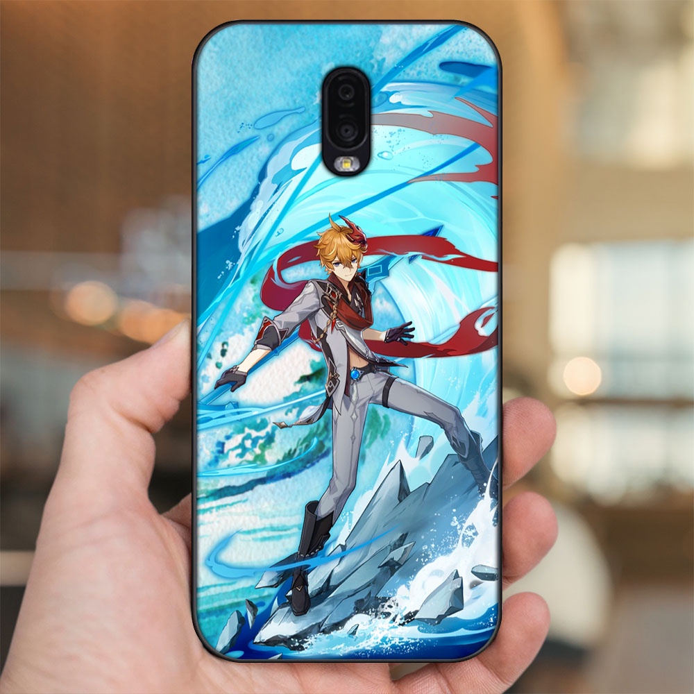 Ốp lưng Samsung J7 Plus viền đen in hình Tartaglia Childe Genshin Impact