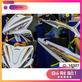Free ship + quà tặng tem rời xe wave rsx 110 2014 dán xe trắng