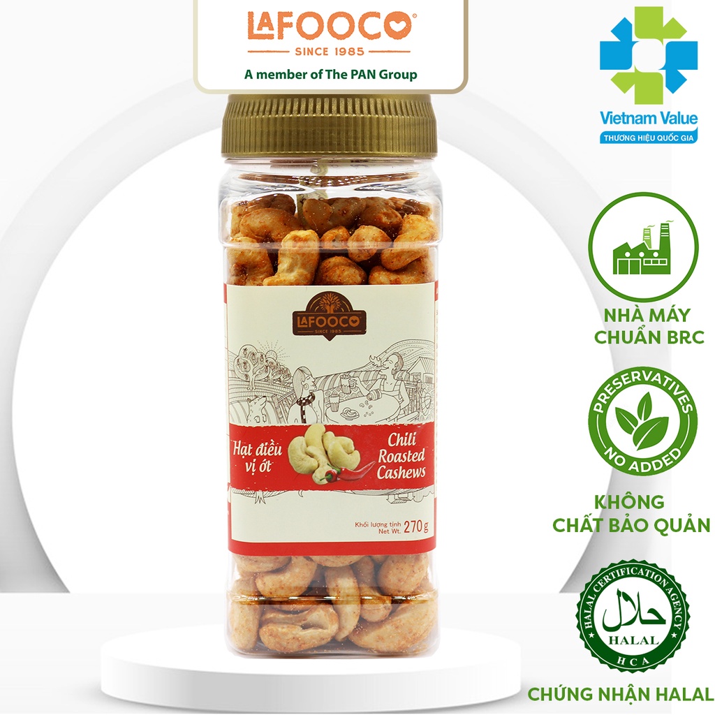 Hạt Điều Vị Ớt 270g LAFOOCO Chili Roasted Cashew Nuts