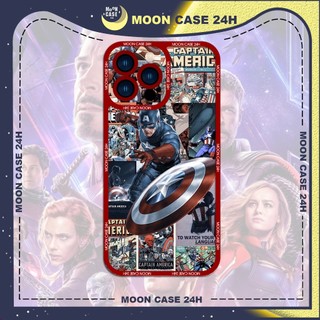 Ốp lưng iphone cạnh vuông Moon Case Captain America 7/7plus/8/8plus/x/xs/11/12/13/14pro/max/plus/promax