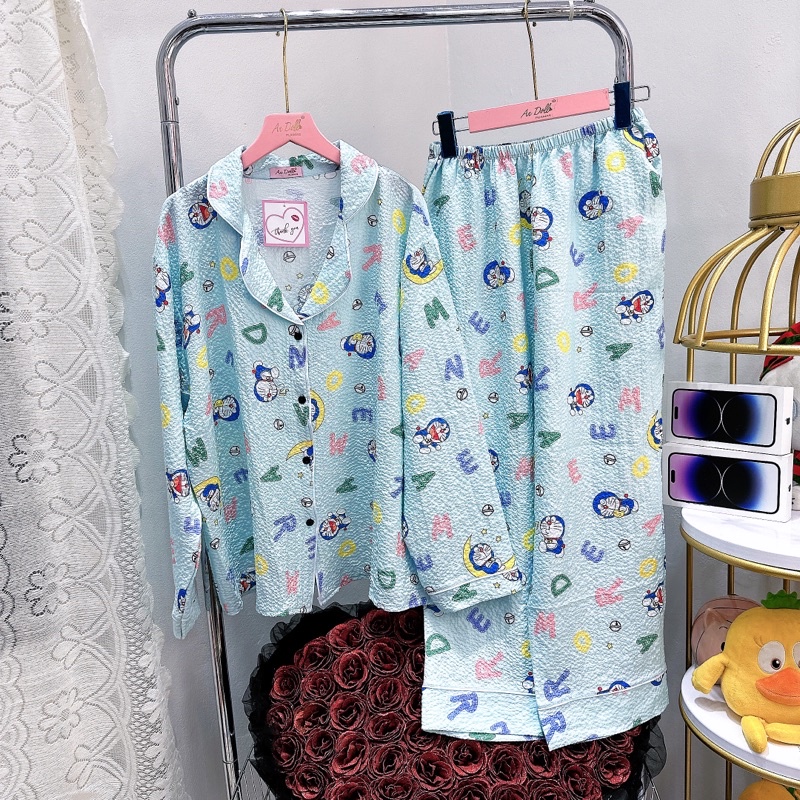 đồ Bộ lụa Xốp bigsize tay dài 60-90kg