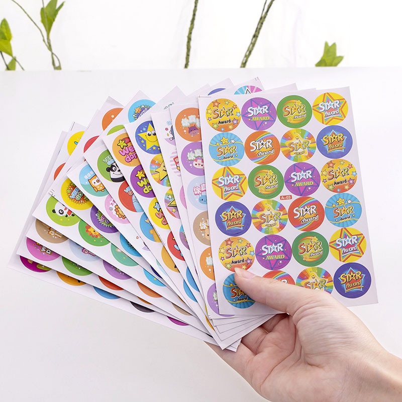 Bộ 10 tấm sticker dán đánh giá dễ thương