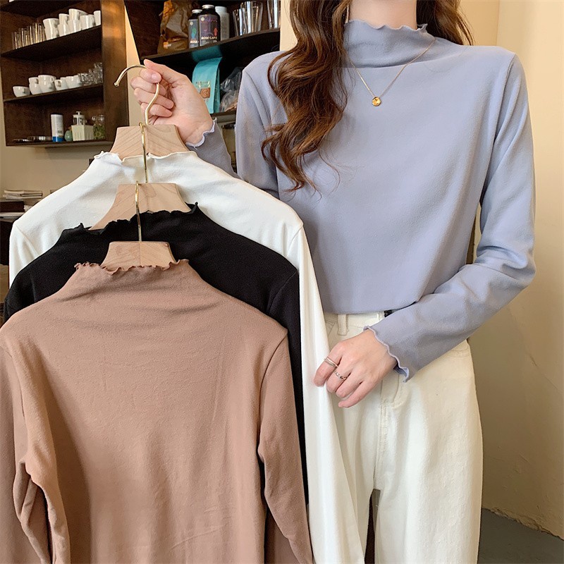 NRVP Áo Thun Nữ Dài Tay Phong Cách Hàn Quốc Mới 2023