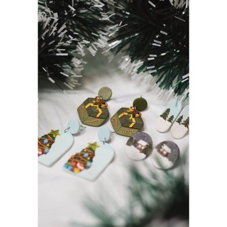 Khuyên tai đất sét nung Polymer Clay (It's December)