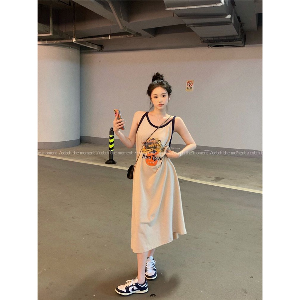 Đầm Hai Dây Dáng Rộng In Họa Tiết Thời Trang Mùa Hè Mới 2022 Dành Cho Bạn Nữ