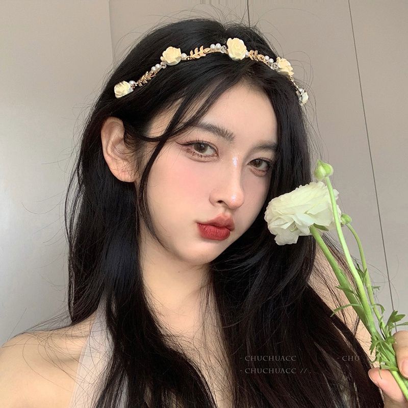 Kẹp Tóc Hình Hoa Hồng Đính Ngọc Trai Giả Kiểu Pháp Thời Trang 2022