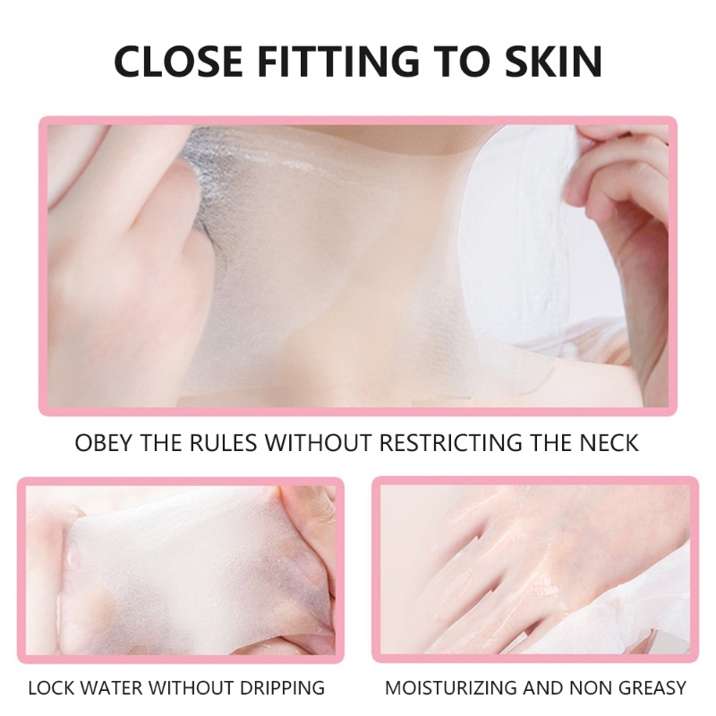 1 Mặt Nạ Sữa Dê / Collagen Dưỡng Ẩm Chống Nếp Nhăn Làm Săn Chắc Da Vùng Cổ Và Làm Trắng Da Chống Lão Hóa