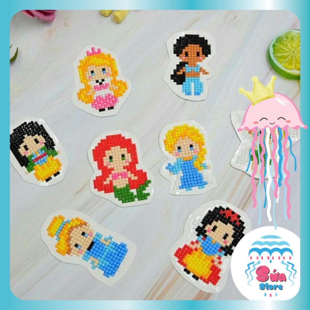 Tranh đính đá sticker cho bé, đồ chơi đính đá DIY trang trí sách, đồ thủ công cho bé dán điện thoại di động TDDA01