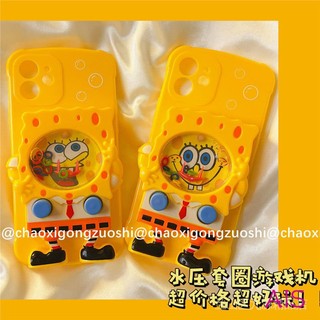 Cartoon SpongeBob game machine xr Apple 11promax phone case iPhonexs silicone 78plus soft 12 CZZQ