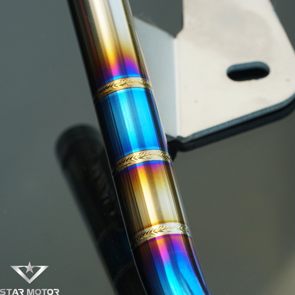 Tay xách, cảng sau Titanium Exciter 150, 155 chất liệu Titan mối hàn mũi tên