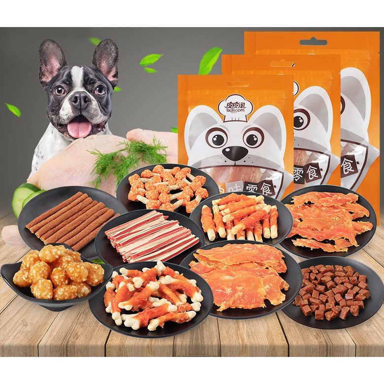 Xương gặm bánh thưởng, thức ăn sạch răng cho chó mèo