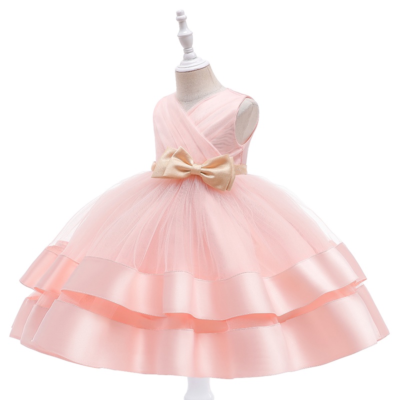 Đầm công chúa MQATZ đính nơ điệu đà thời trang mùa hè cho bé gái 2-6 tuổi