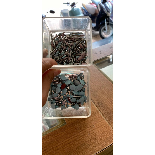 Mũi silicon đánh bóng miếng trám composite hình nụ cho tay khoan chậm dùng trong nha khoa