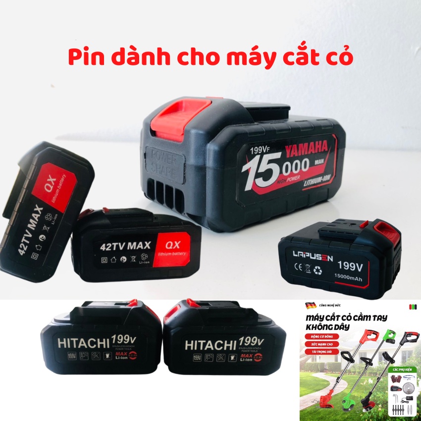 pin máy cắt cỏ mini cầm tay , pin dung lượng lớn 15000mAh - dùng được cho nhiều loại máy cắt cỏ
