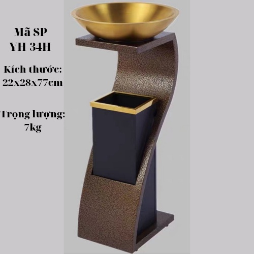 Thùng rác để đại sảnh khách sạn/Thùng rác trang trí để sảnh lễ tân khách sạn mã SP YH-34H