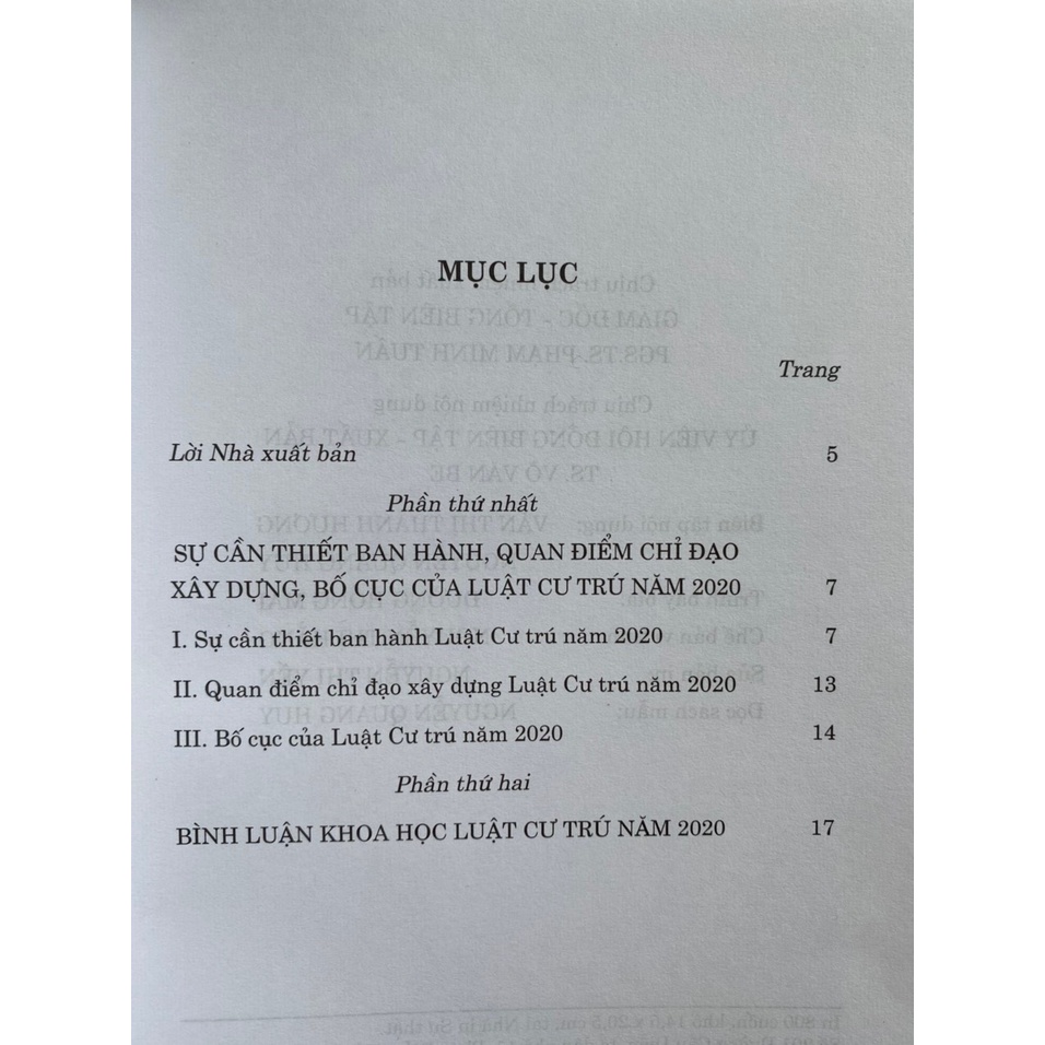 Sách-Bình Luận Khoa Học Luật Cư Trú