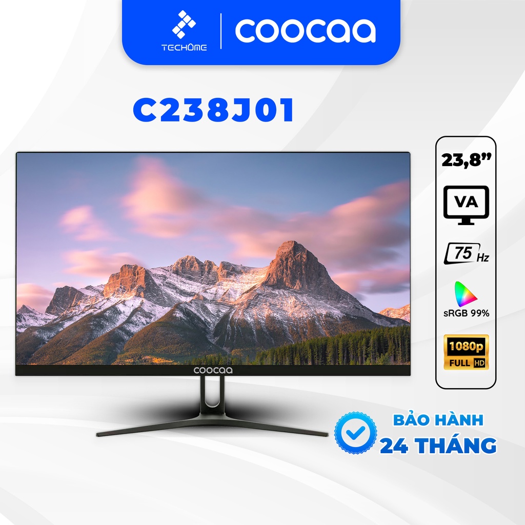 Màn hình máy tính COOCAA C238J01 23.8" VA Full HD 75Hz - Hàng chính hãng giá rẻ có bảo hành 24 tháng