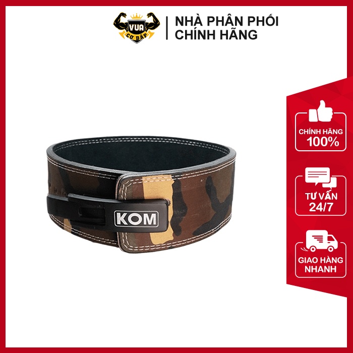 Đai lưng da tập Gym KOM