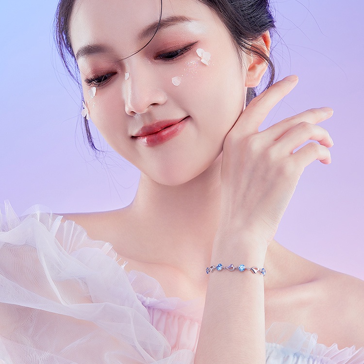 Lắc Tay Bạc Nữ || Heart Of The Ocean-Vòng Tay Bạc tự thiết kế  của M.Lady Jewelry and fashion