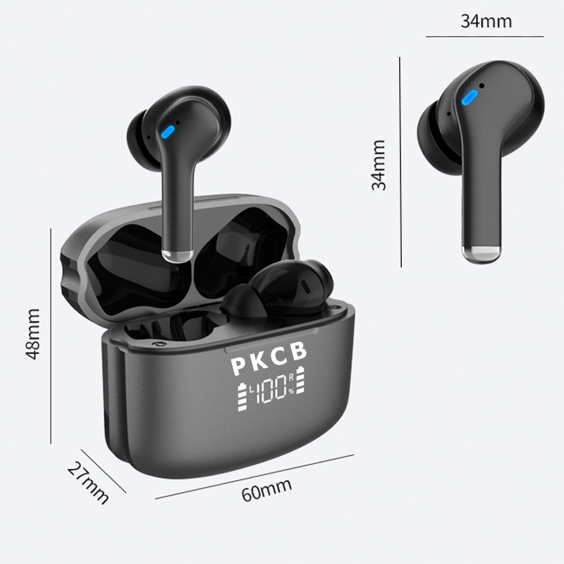Tai nghe bluetooth nhét tai chống ồn ANC cao cấp PKCB502 V5.3 sạc type C dùng cho iPhone Samsung OPPO VIVO HUAWEI XIAOMI