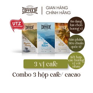 Combo bộ 3 vị cà phê hoà tan Slim Nature, Sea Breeze, Mountain Morning Coffee3F (3 hộp x 10 gói/hộp x 16g/gói)