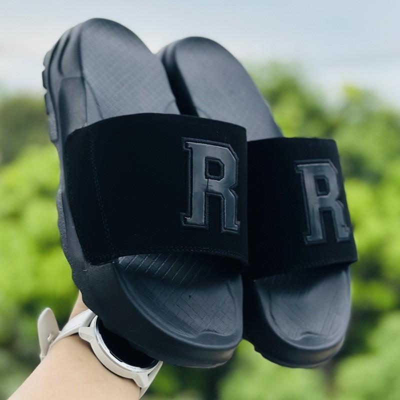 Dép R ❤️FREESHIP + Fullbox+ chọn tăng 1 size❤️ thể thao quai ngang nam nữ đế độn 4-5cm, đế Api không lún đen
