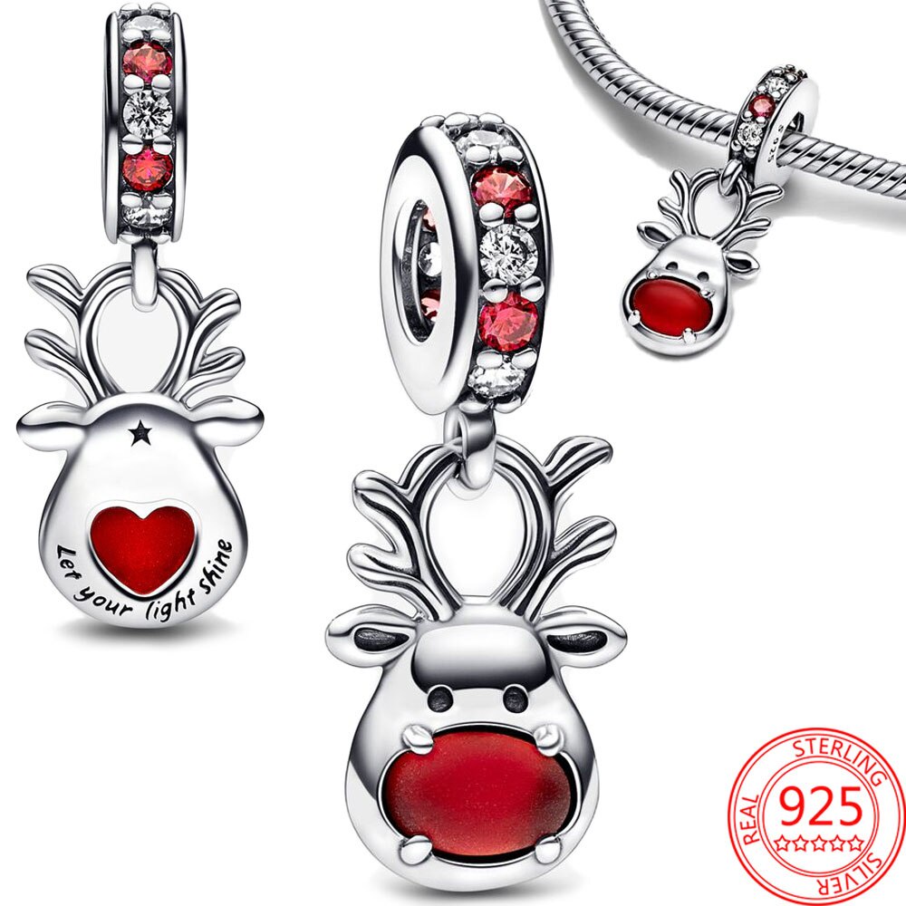 PANDORA Mặt Dây Chuyền Tròn Bằng Bạc Sterling 925 Lấp Lánh DIY Hàng Mới 2022