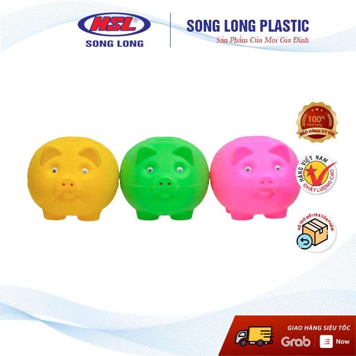 Lợn nhựa tiết kiệm tiền cho bé size đại Song Long Plastic