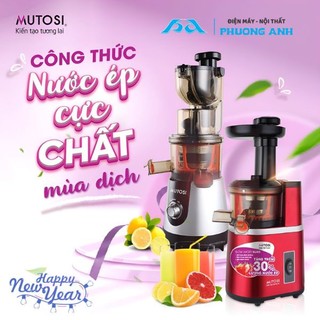 Máy ép chậm trái cây hoa quả Mutosi MJ-83/MJ-86 công suất lớn ép chậm nhiều nước giữ nguyễn dưỡng chất hoạt động êm ái