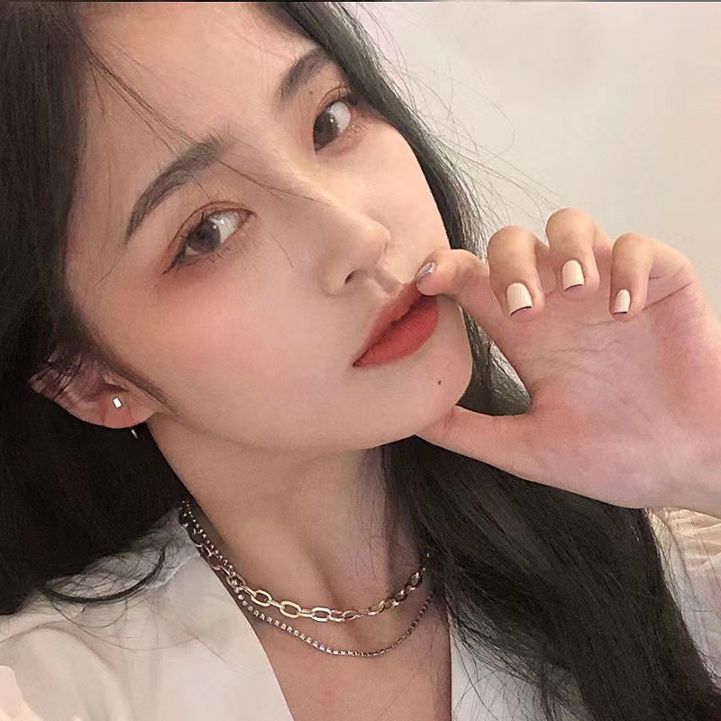 Khuyên Tai Móc Hình Vuông Đơn Giản Dễ Thương Thời Trang Không Cần Xỏ Khuyên Dành Cho Tuổi Teen