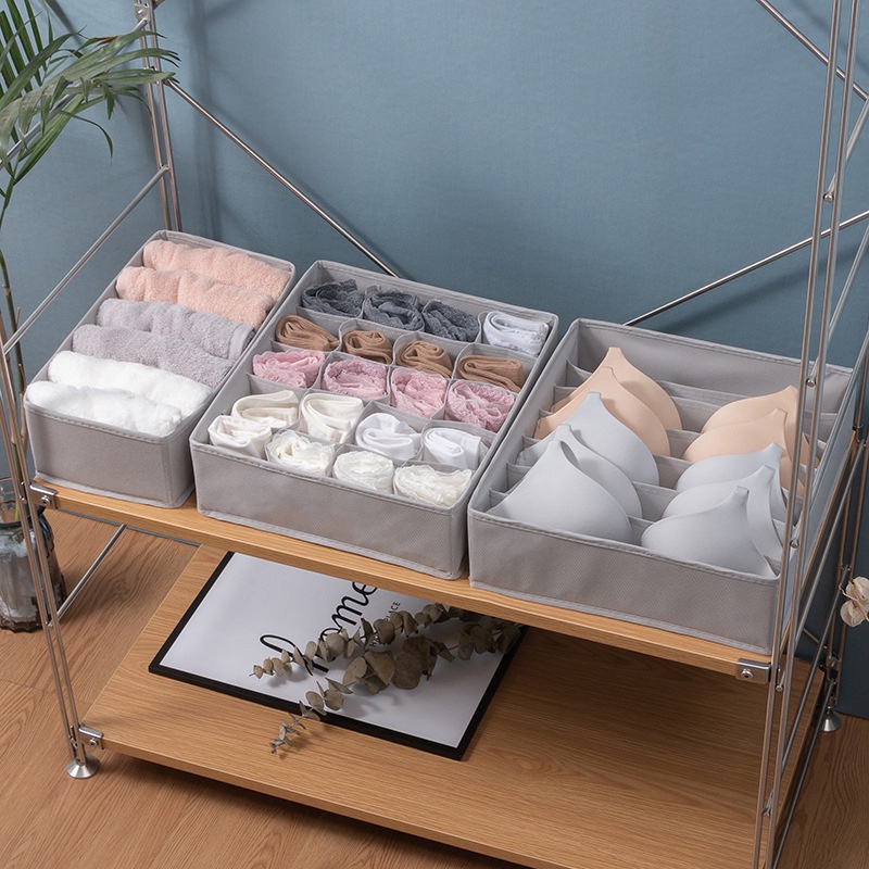 Set 3 Hộp Đựng Đồ Lót Chia Ngăn