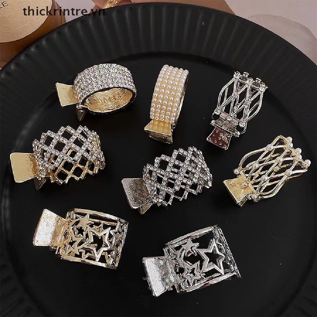 Kẹp Tóc Đuôi Ngựa Đính Ngọc Trai Thời Trang Cho Nữ