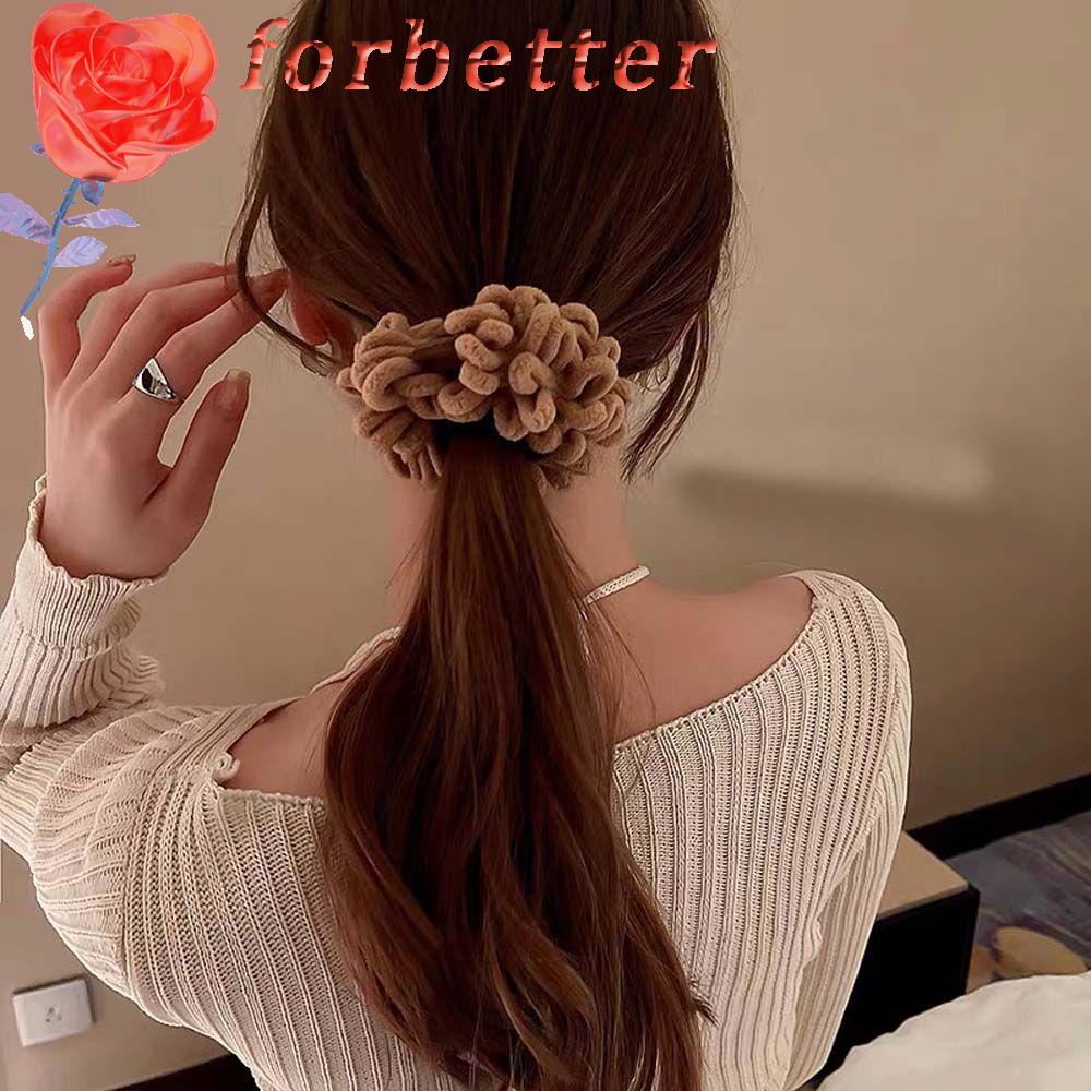 Dây buộc tóc cao su co giãn bọc vải nhung màu trơn phong cách hàn quốc dễ thương cho nữ