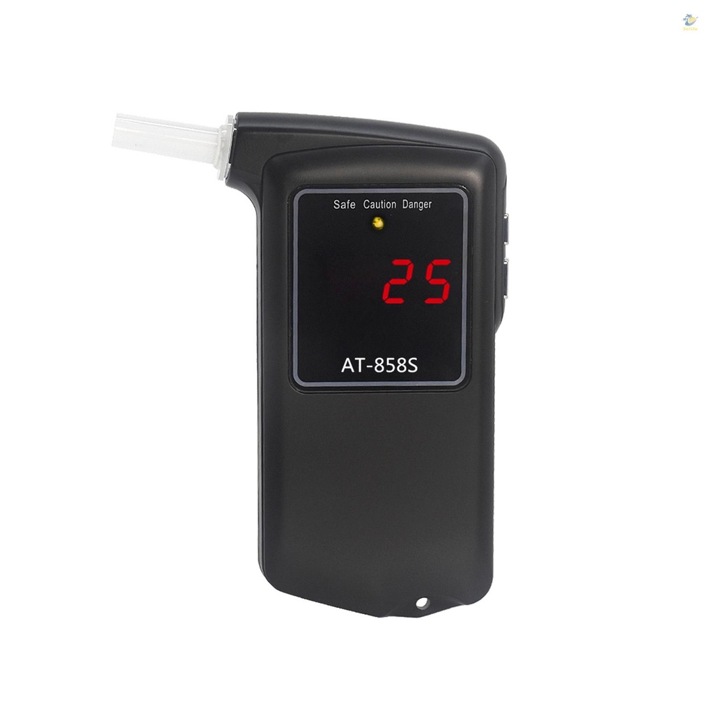 Máy Đo Nồng Độ Cồn Kỹ Thuật Số Chuyên Nghiệp Kèm 10 Ống Thở Trong Suốt AT-858
