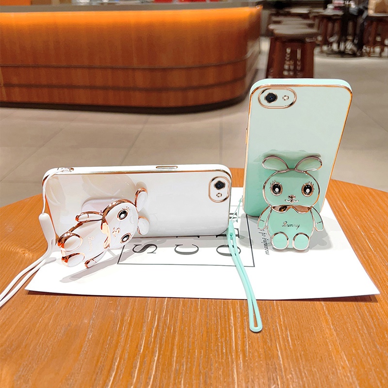 Ốp Điện Thoại Có Giá Đỡ Hình Thỏ Cho Vivo 1814 1807 1810 1811 1816 1817 1820 1929 Y1S 1725 1806 1804 1723 1726 1727