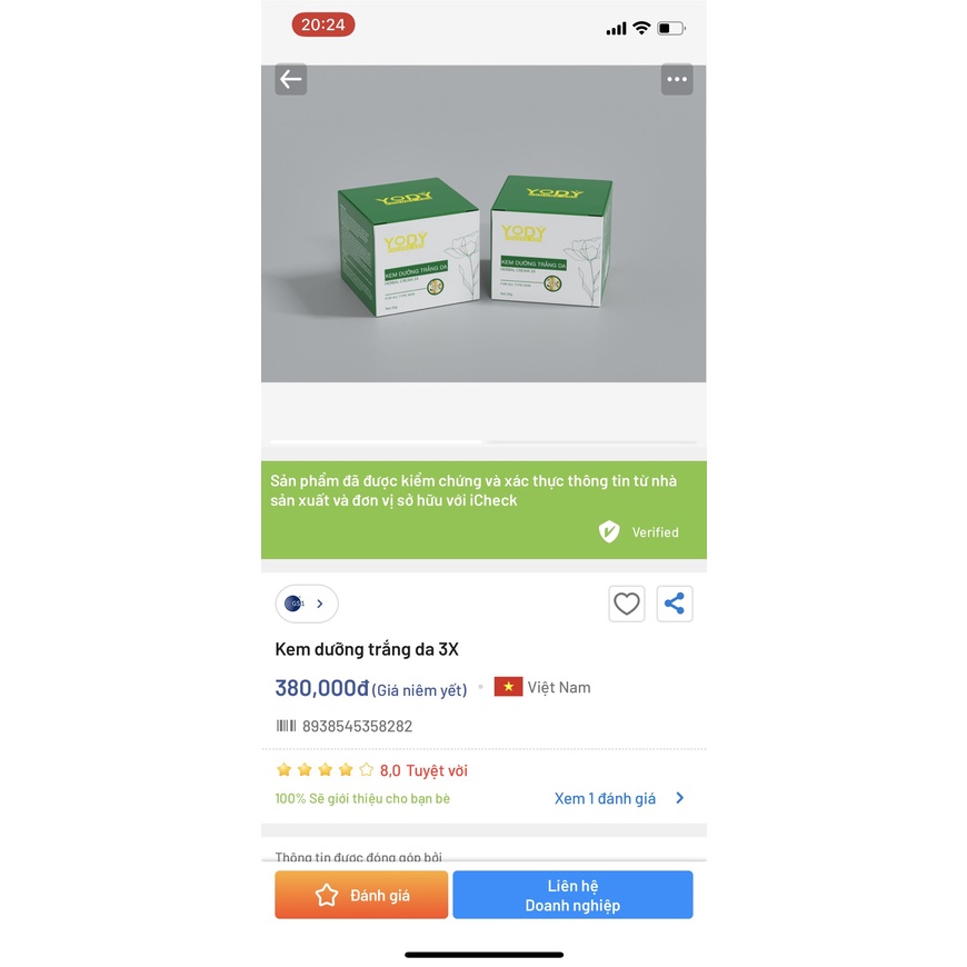 Kem dưỡng trắng da 3x- Phương Anh